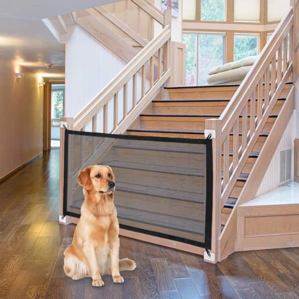 Dog Gate Ingenious Mesh Dog Fence For Indoor and Outdoor Safe Pet Dog gate Safety Enclosure Pet supplies